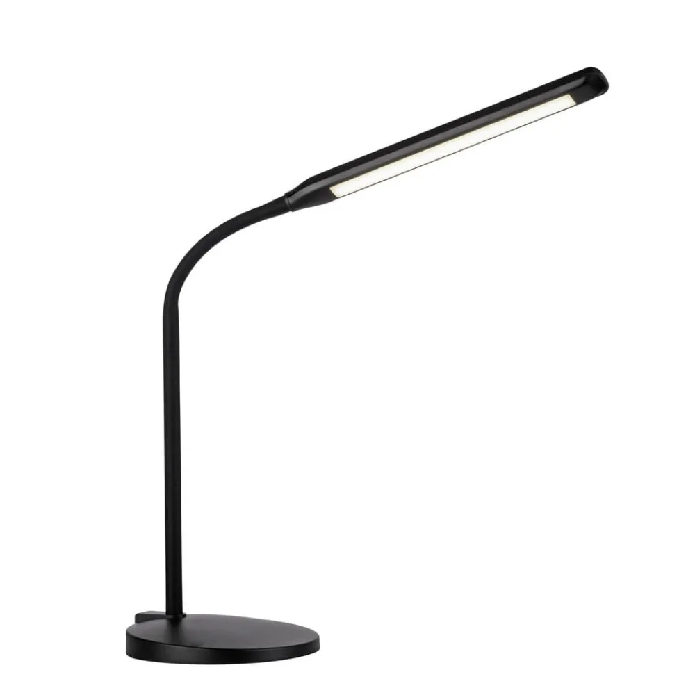 JUST LIGHT. GmbH Arbejdsrum/Kontor|Bordlamper > BARE LYS. Elly LED-bordlampe, ABS, CCT, dæmpbar sort