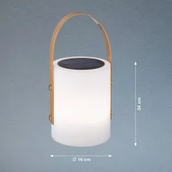 Dekorationsbelysning|Solcellelamper ^ FH Lighting Bari LED-bordlampe, solcelle, RGB-farveskift