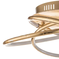 Loftlamper ^ Globo Barna - en gylden designet LED loftlampe