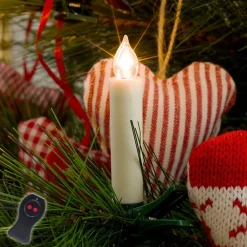 Konstsmide Christmas Dekorationsbelysning|Julepynt > Batteridrevet juletræslys LED, hvid, 10 lyskilder