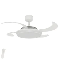 Loftventilatorer ^ Beacon Lighting Beacon LED-loftventilator Fanaway Evo 1 hvid 121 cm støjsvag