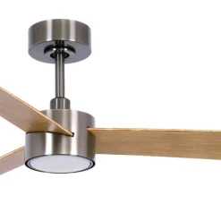 Loftventilatorer ^ Beacon Lighting Beacon loftsventilatorlampe Climate IV nikkel/teak lydløs