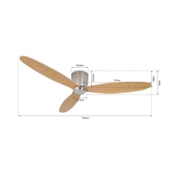 Beacon Lighting Loftventilatorer > Beacon loftventilator Airfusion Radar teak Ø 132 cm lydsvag