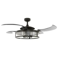 Loftventilatorer ^ Beacon Lighting Beacon loftventilator Fanaway Classic lys sort lydløs