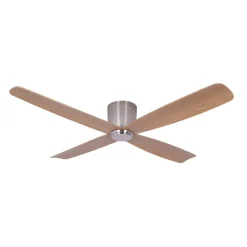 Beacon Lighting Loftventilatorer > Beacon loftventilator Fraser krom/teak DC quiet Ø 132 cm