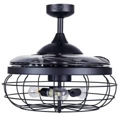 Beacon Lighting Loftventilatorer > Beacon loftventilatorlampe Fanaway Industri sort lydløs