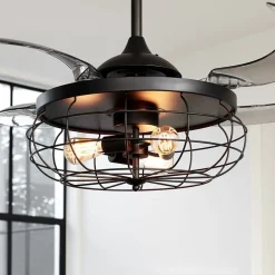 Beacon Lighting Loftventilatorer > Beacon loftventilatorlampe Fanaway Industri sort lydløs