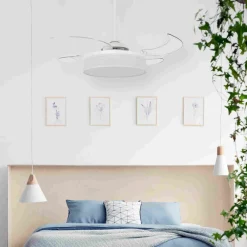 Beacon Lighting Loftventilatorer > Beacon loftventilatorlampe Fanaway Fraser hvid/klar lydløs