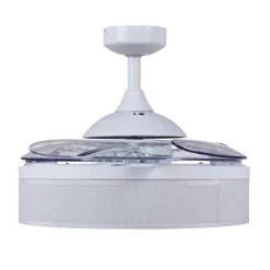 Beacon Lighting Loftventilatorer > Beacon loftventilatorlampe Fanaway Fraser hvid/klar lydløs