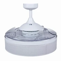 Beacon Lighting Loftventilatorer > Beacon loftventilatorlampe Fanaway Fraser hvid/klar lydløs