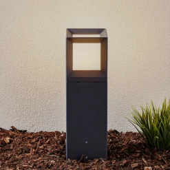 Sokkellamper ^ BEGA 84604 LED-sokkellampe, grafit, 3.000 K
