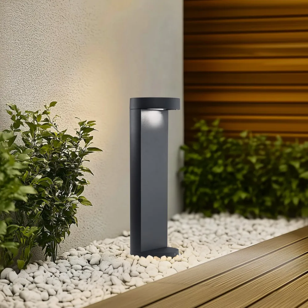 BEGA Sokkellamper > LED-sokkellampe 84749, grafit, støbt aluminium, glas