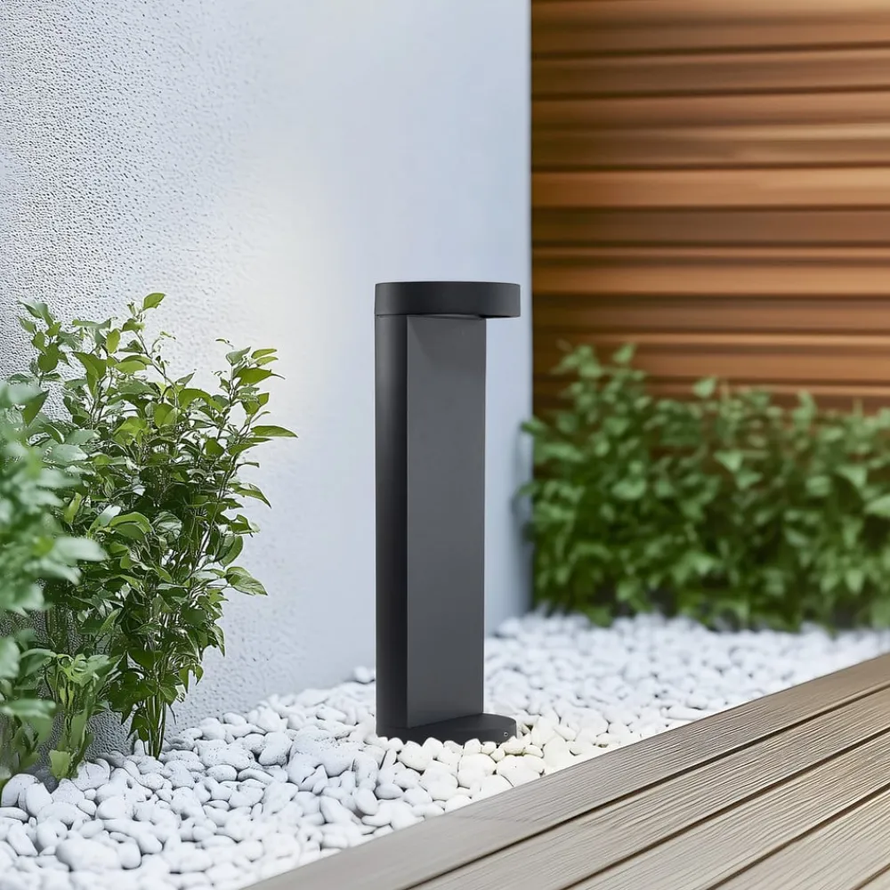 BEGA Sokkellamper > LED-sokkellampe 84749, grafit, støbt aluminium, glas
