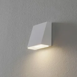 Væglamper ^ BEGA 78047 Væglampe trapez 3000K 9cm hvid 255lm