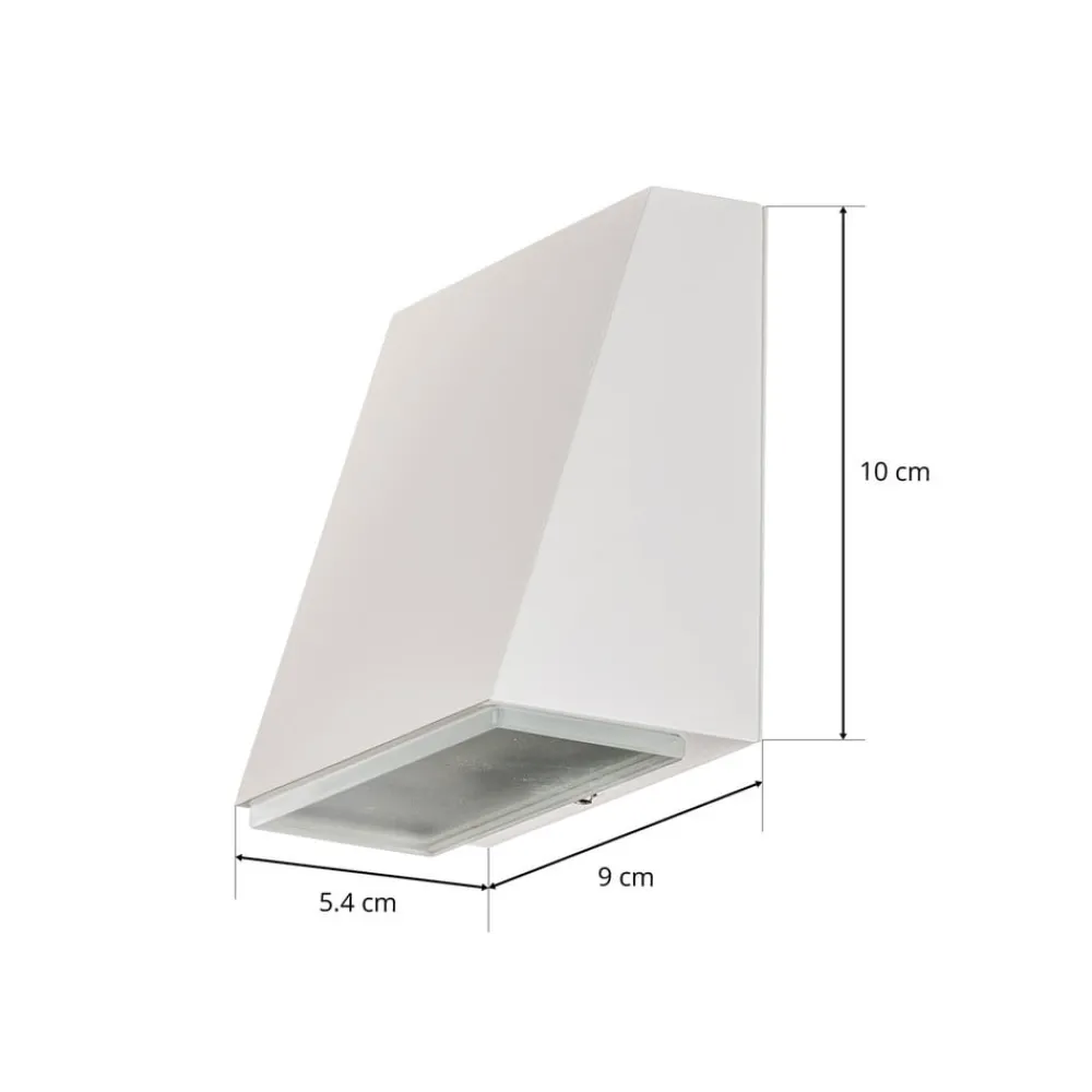 Væglamper ^ BEGA 78047 Væglampe trapez 3000K 9cm hvid 255lm