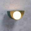Væglamper ^ Lucide Benni væglampe med kugleskærm af glas, grøn