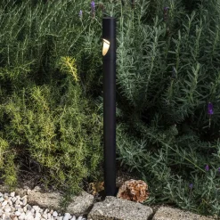 FARO BARCELONA Sokkellamper > Bezel LED-sokkellampe, sort, aluminium, højde 60 cm
