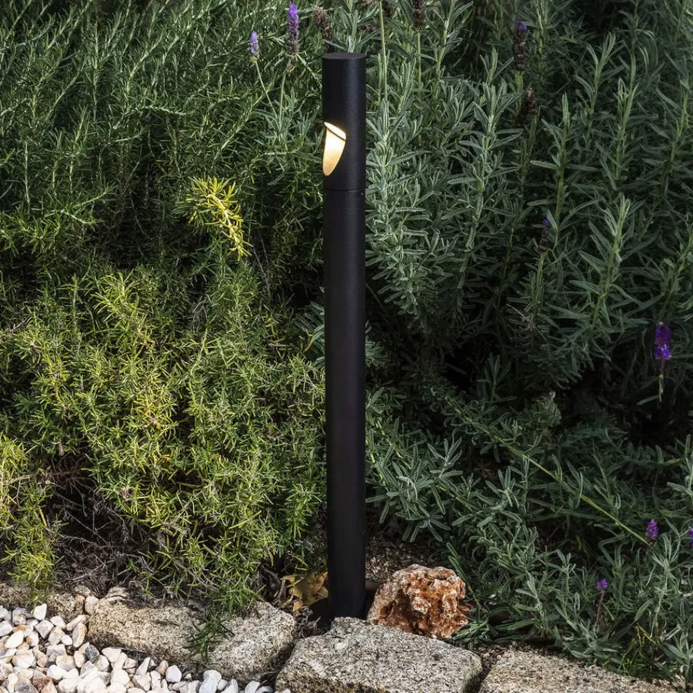 FARO BARCELONA Sokkellamper > Bezel LED-sokkellampe, sort, aluminium, højde 60 cm
