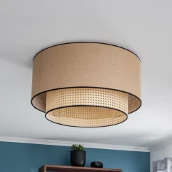 Duolla Loftlamper > Big Boho loftlampe, rattan, beige/sort