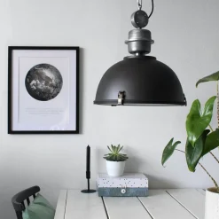 Steinhauer Pendellamper > Bikkel hængelampe, Ø 42 cm, sort, metal, glas, E27