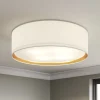 TK Lighting Loftlamper > Bilbao loftslampe, hvid/guld, Ø 60 cm