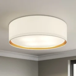 TK Lighting Loftlamper > Bilbao loftslampe, hvid/guld, Ø 60 cm