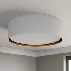TK Lighting Loftlamper > Bilbao loftslampe, hvid/guld, Ø 60 cm