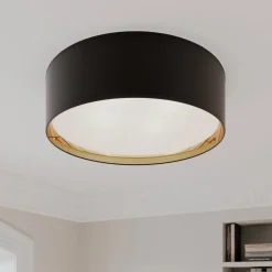 TK Lighting Loftlamper > Bilbao loftslampe, sort/guld, Ø 60 cm