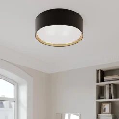 TK Lighting Loftlamper > Bilbao loftslampe, sort/guld, Ø 60 cm