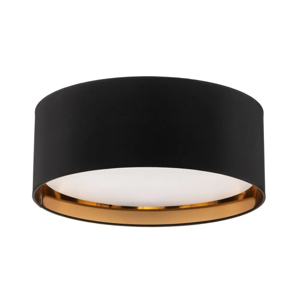 Loftlamper|Pendellamper ^ TK Lighting Bilbao loftslampe, sort/guld, Ø 45 cm