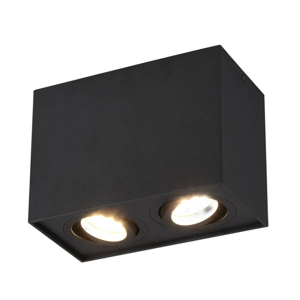 Spotlights ^ Trio Lighting Biscuit loftlampe, 2 lyskilder, sort