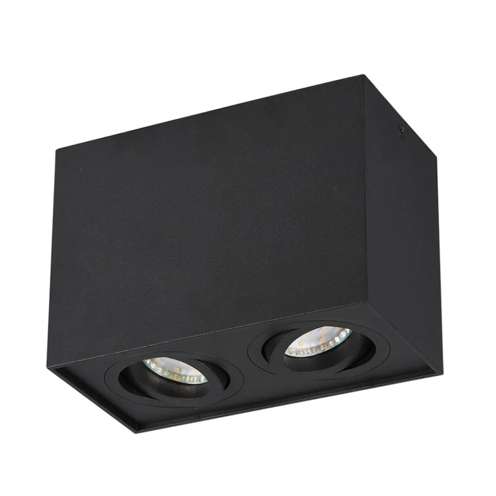 Spotlights ^ Trio Lighting Biscuit loftlampe, 2 lyskilder, sort