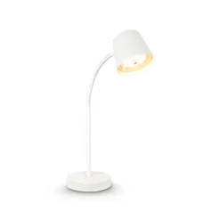Arbejdsrum/Kontor|Bordlamper ^ Briloner Biwo LED-bordlampe, hvid, berøringsdæmper, metal