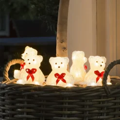 Dekorationsbelysning|Julepynt ^ Konstsmide Season Bjørn LED-lysfigur, 5 stk som kæde