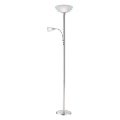 Gulvlamper|Gulvlamper ^ Globo Blade uplight med læselampe, mat nikkel