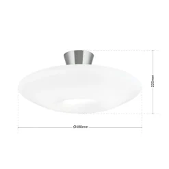 ORION Loftlamper > Blanc loftlampe, opalglas, mat nikkel