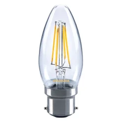 Filament Pære ^ Sylvania B22 LED-kertepære 4,5 W 827 klar