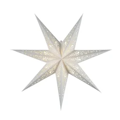 STAR TRADING Dekorationsbelysning|Julepynt > Blondepapirstjerne uden lys, Ø 80 cm, hvid