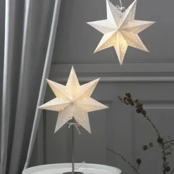 Julepynt|Julestjerner ^ STAR TRADING Bobo bordlampe, hvid, papirstjerne, højde 51 cm, E14