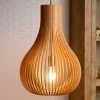 Pendellamper|Pendellamper ^ Lucide Bodo pendellampe, lyst træ