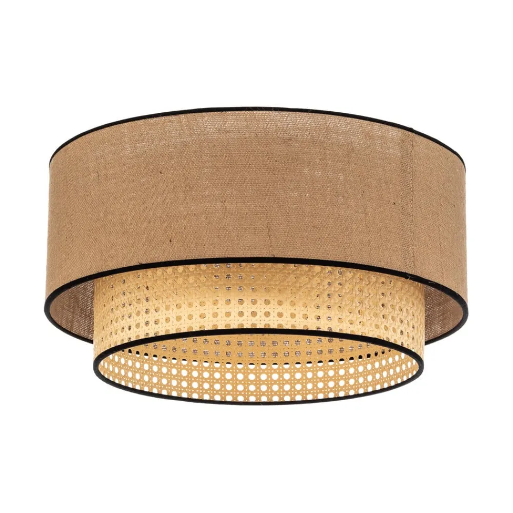 Loftlamper ^ Duolla Boho loftlampe, rattan, beige/sort