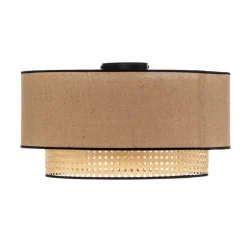 Loftlamper ^ Duolla Boho loftlampe, rattan, beige/sort