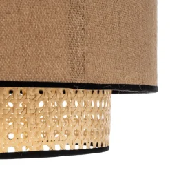 Loftlamper ^ Duolla Boho loftlampe, rattan, beige/sort