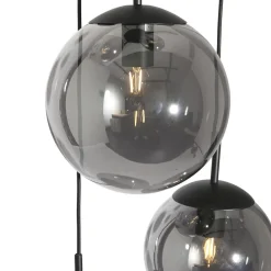 Steinhauer Pendellamper > Bollique hængelampe, røgfarvet grå/sort, glas, 5 lyskilder