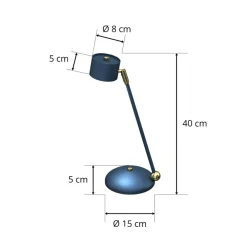 Eko-Light Arbejdsrum/Kontor|Bordlamper > Bordlampe Arena i blå og guld