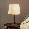 TK Lighting Bordlamper > Bordlampe Chicago med skærm i hør