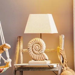 Bordlamper ^ ONLI Bordlampe Conchiglia med dekoreret fod