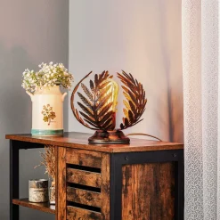 Bordlamper ^ ONLI Bordlampe Felce som bregne i bronze, højde 24 cm