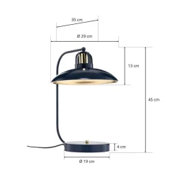 Bordlamper ^ Eko-Light Bordlampe Felix, blå/guld