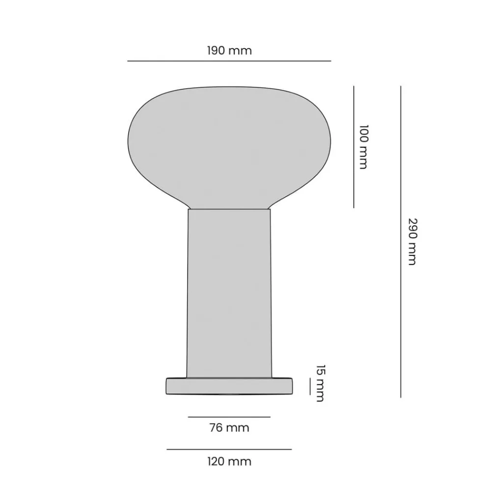 ALDEX Bordlamper > Bordlampe Flo, grøn, Ø 19 cm, glas